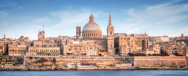 Valletta skyline with the St. Pauls Cathedral